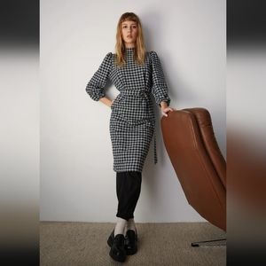 Eve Gravel Franklin Dress - Black/Steel